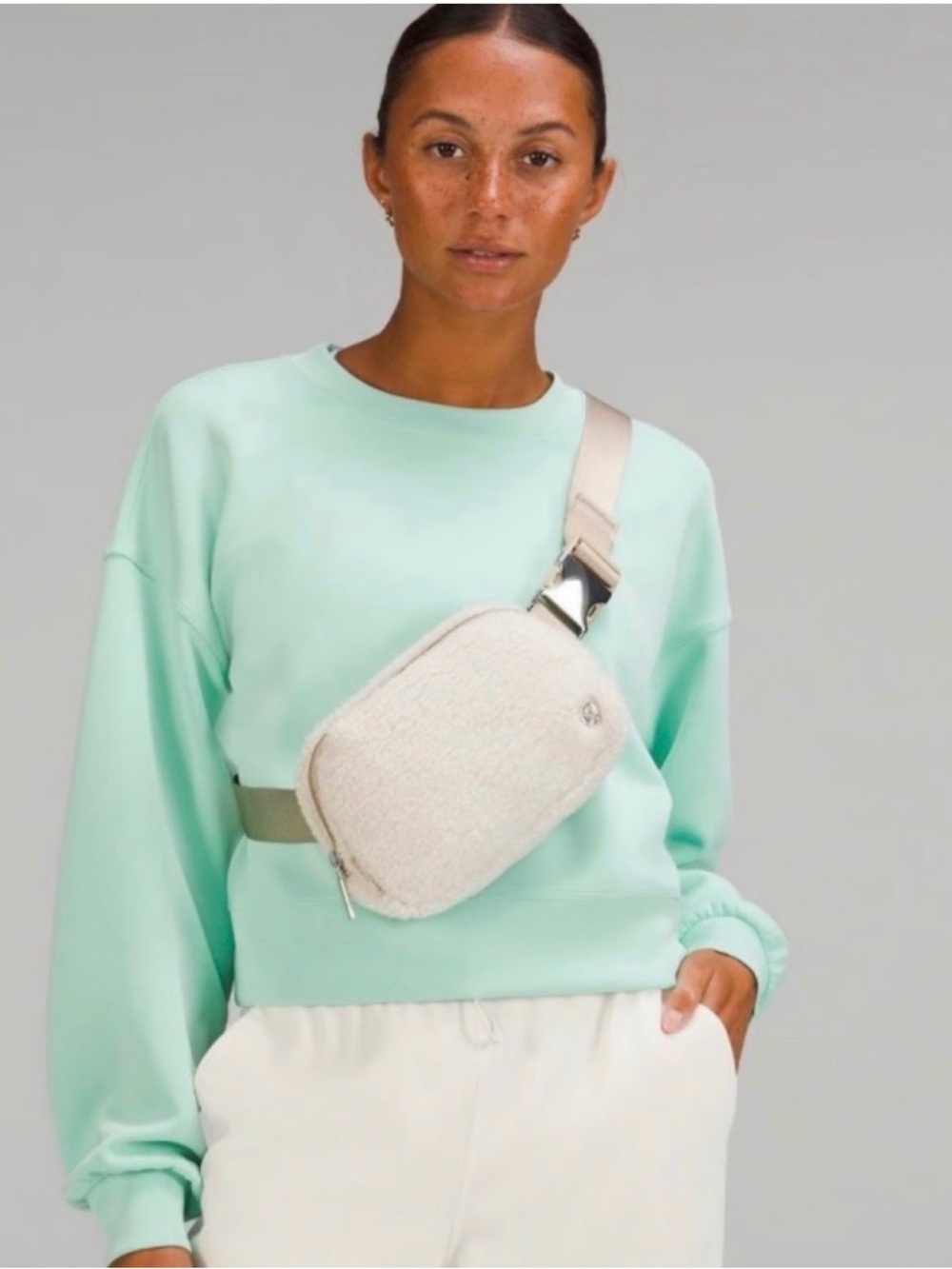🍋 Lululemon Wear Everywhere Sherpa Fleece Belt Bag Natural Ivory🍋